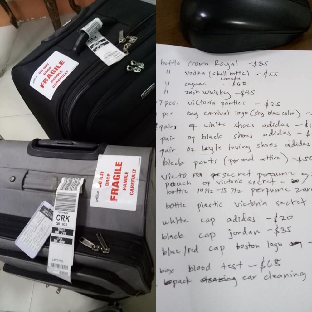 Another OFW claimed that the employees of Clark International Airport opened their luggage. [Image Credit: Weljune Tuggay Ticala / Facebook]